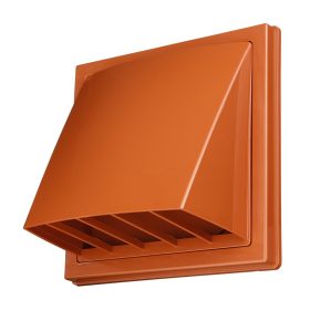   Dalap GP 110x55 BKF ASA, 150x150 mm / 110x55 mm műanyag szellőzőrács fedéllel és visszacsapó szeleppel, terrakotta Dlp5740
