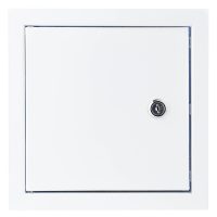 Kulccsal zárható fehér szinterezett szervízajtók