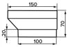Műanyag szűkítő idom Ø 100 / 150 mm a légcsatorna átmérőjének megváltoztatására Dlp316