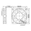 Kis műszerventilátor Dalap SAF 12V DC, 60x60x10 mm, 5000 ford/perc Dlp4945