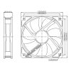 Kis műszerventilátor Dalap SAF 12V DC, 120x120x25 mm, 1800 ford/perc Dlp4984