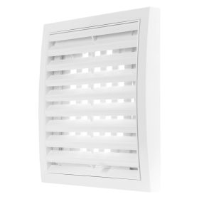   Dalap GP 100 RNFP ASA műanyag, szabályozható szellőzőrács csőcsonkkal, 150x150 mm/Ø 100 mm, fehér Dlp2045