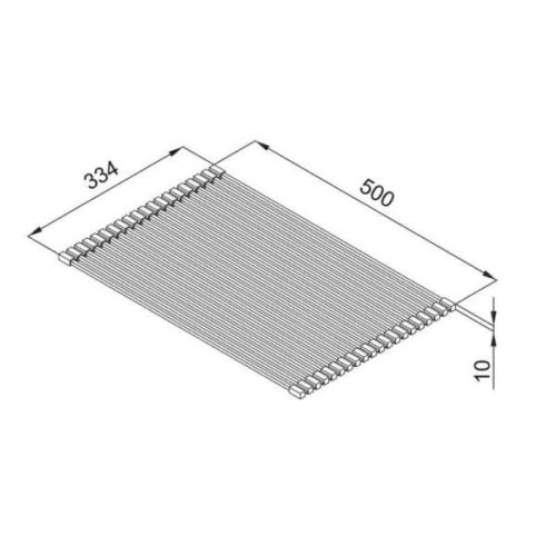 ELLECI - ARS023BK Edényszárító Rollmat 500 matt fekete