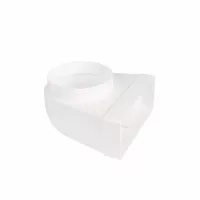 Szögletesről kerekre fix könyök 90° idom