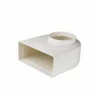 Szögletesről kerekre excenteres könyök 90° idom